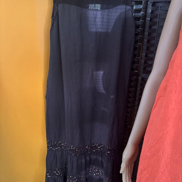 WOMEN LINEN BROWN DRESS - Picture 2 of 4